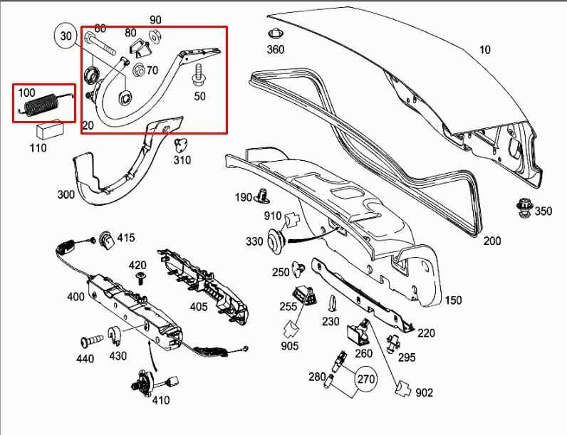 10-16 Mercedes-Benz E 350 Luxury 4Matic Rear Right and Left Trunk Deck Lid Hinge1