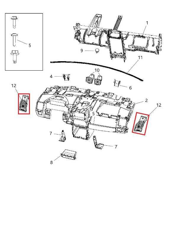 2011-2020 Dodge Grand Caravan GT Dash Right and Left AC Heater Outlet 1QY57DX9AJ1