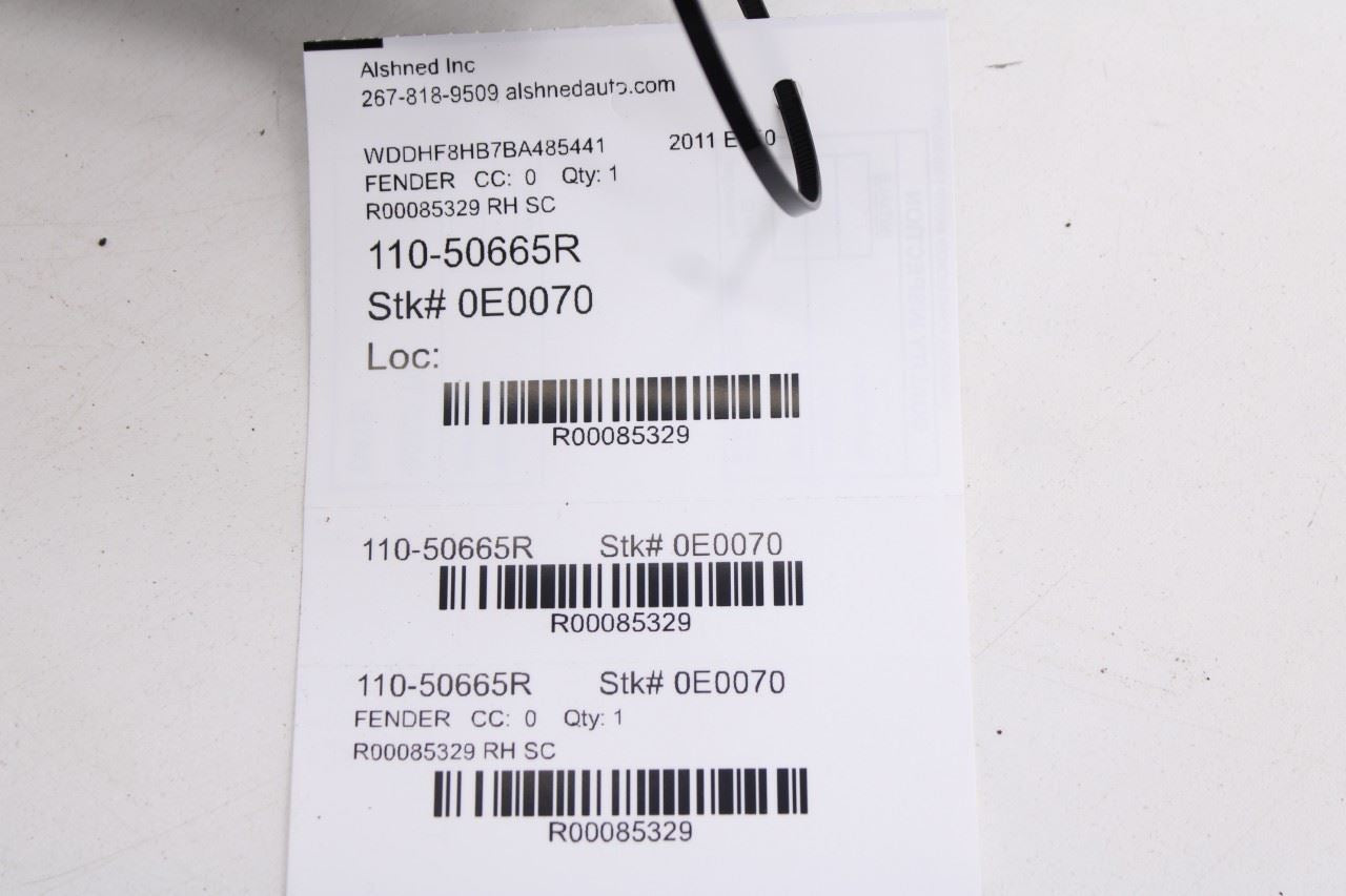 10-16 Mercedes-Benz E 350 Luxury 4Matic Front Right Passenger Side Fender Panel12