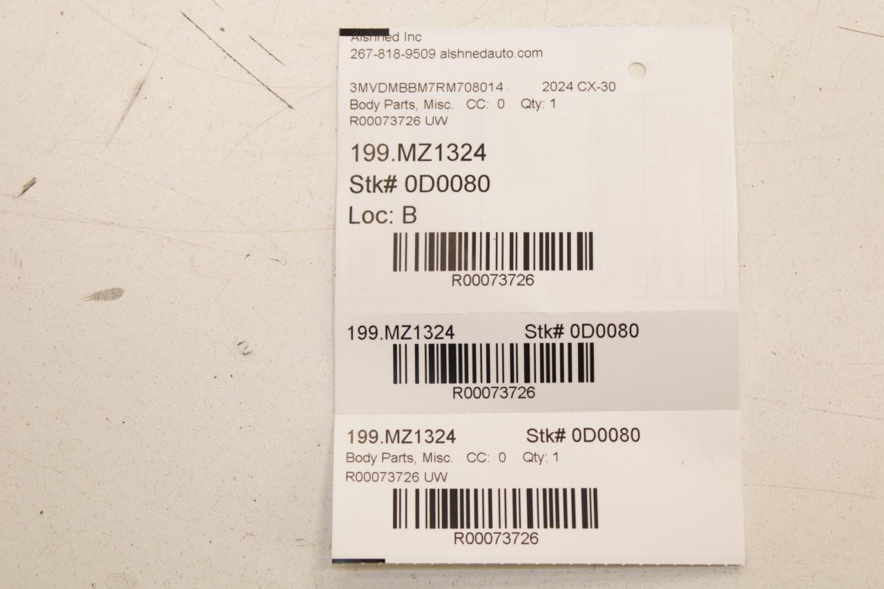 20-25 Mazda CX-30 2.5 S Rear Right Side Door B Pillar Exterior Molding DGH950M31 - Alshned Auto Parts