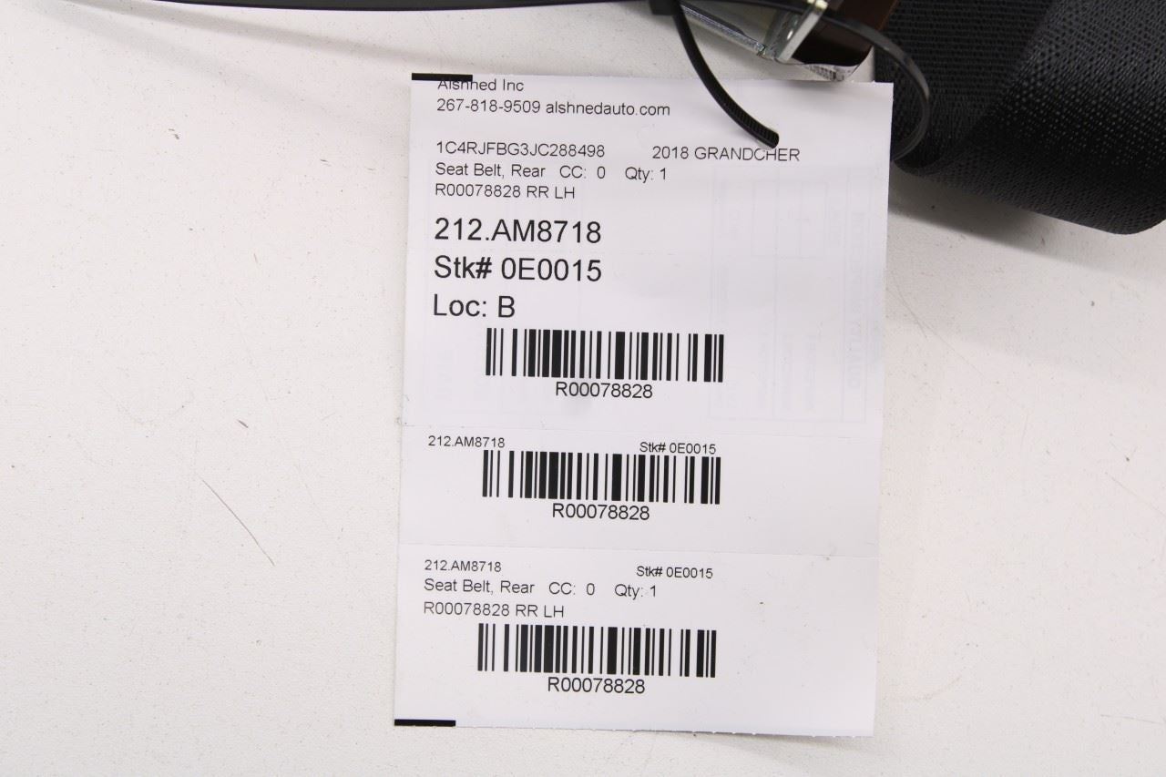 14-18 Jeep Grand Cherokee Limited 3.6L Rear Driver Left Side Seat Belt Retractor - Alshned Auto Parts