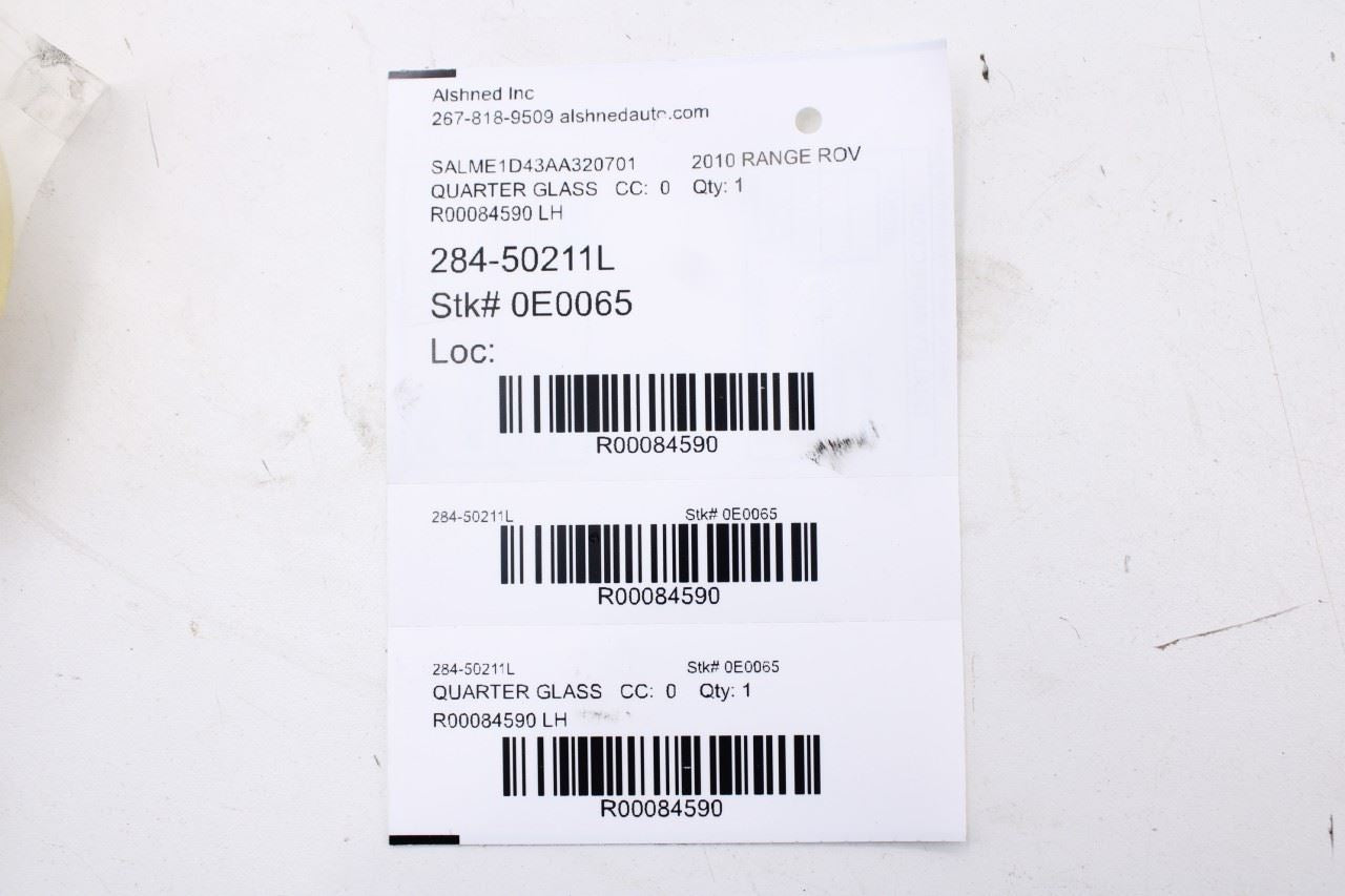 2010-2012 Land Rover Range Rover HSE Rear Left Quarter Window Glass LR039062 OEM - Alshned Auto Parts