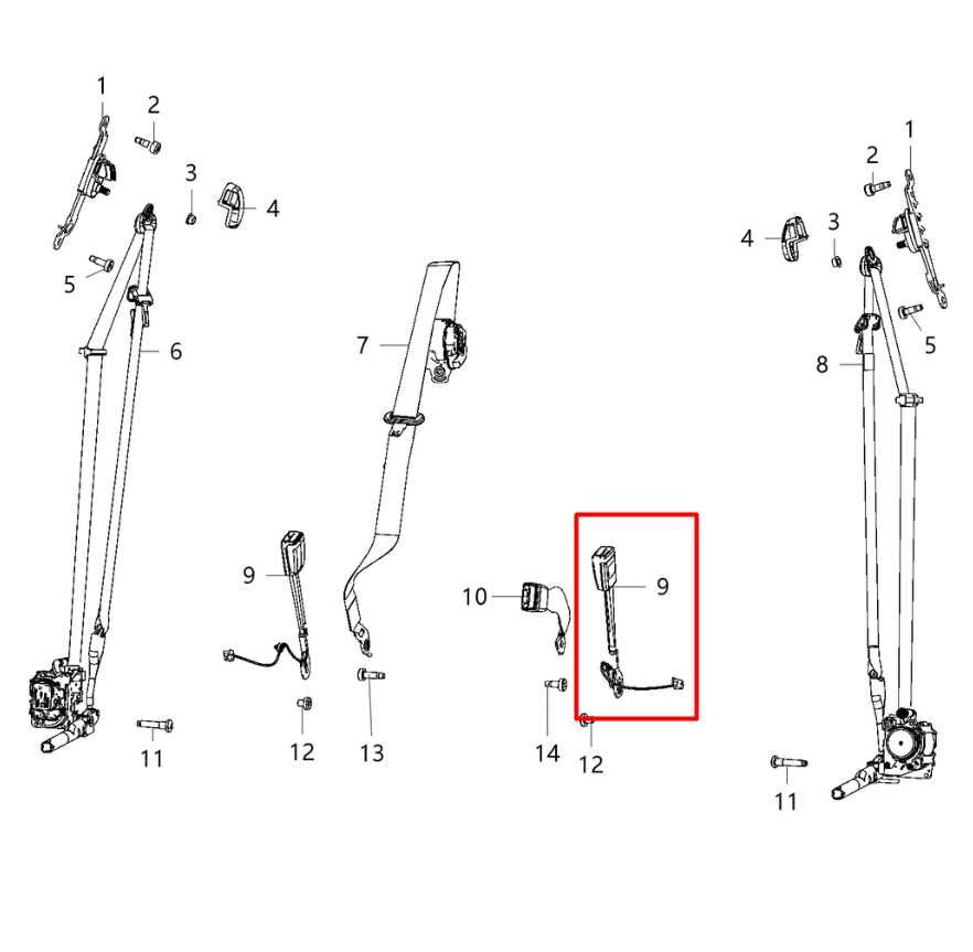 19-25 Ram 1500 Big Horn Crew Cab 5.7L Front Left or Right Side Seat Belt Buckle - Alshned Auto Parts