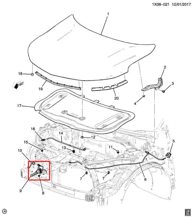 2018 Chevrolet Equinox LT Front Hood Auxiliary Latch Lock w/ Sensor 84300383 OEM - Alshned Auto Parts