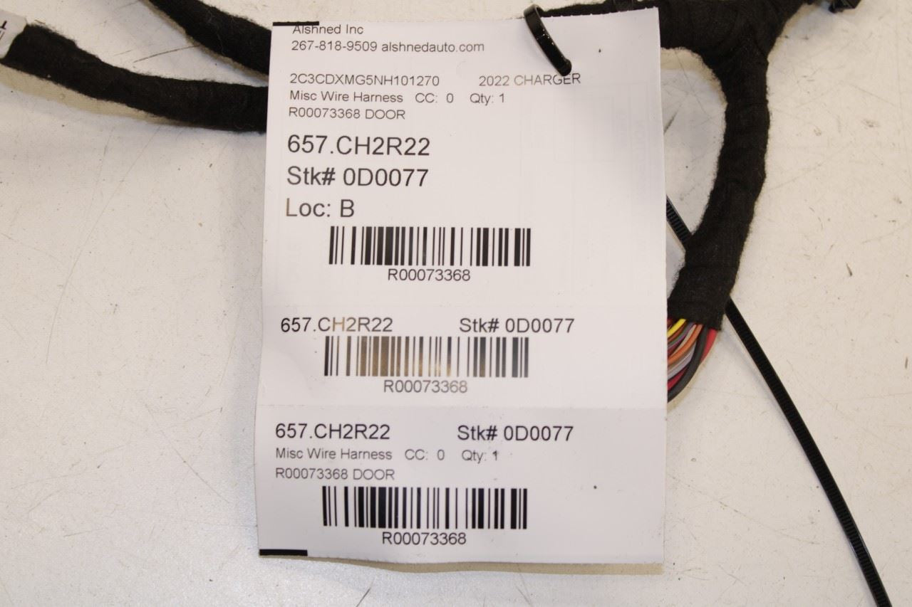 2020-23 Dodge Charger GT AWD Front Right Passenger Door Wire Harness 68427950AD - Alshned Auto Parts