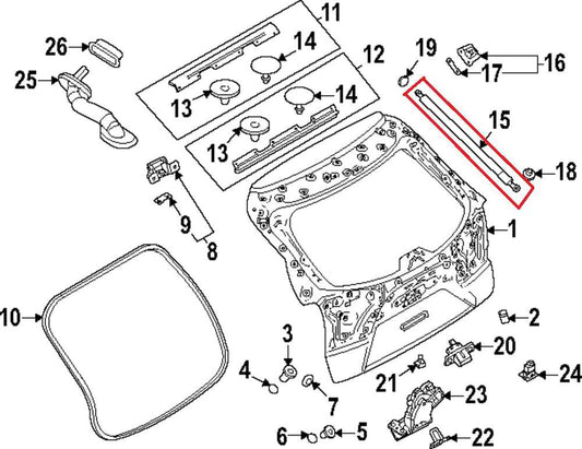 2024-2025 Mazda CX-30 2.5 S Right and Left Side Liftgate Support Cylinder Strut - Alshned Auto Parts