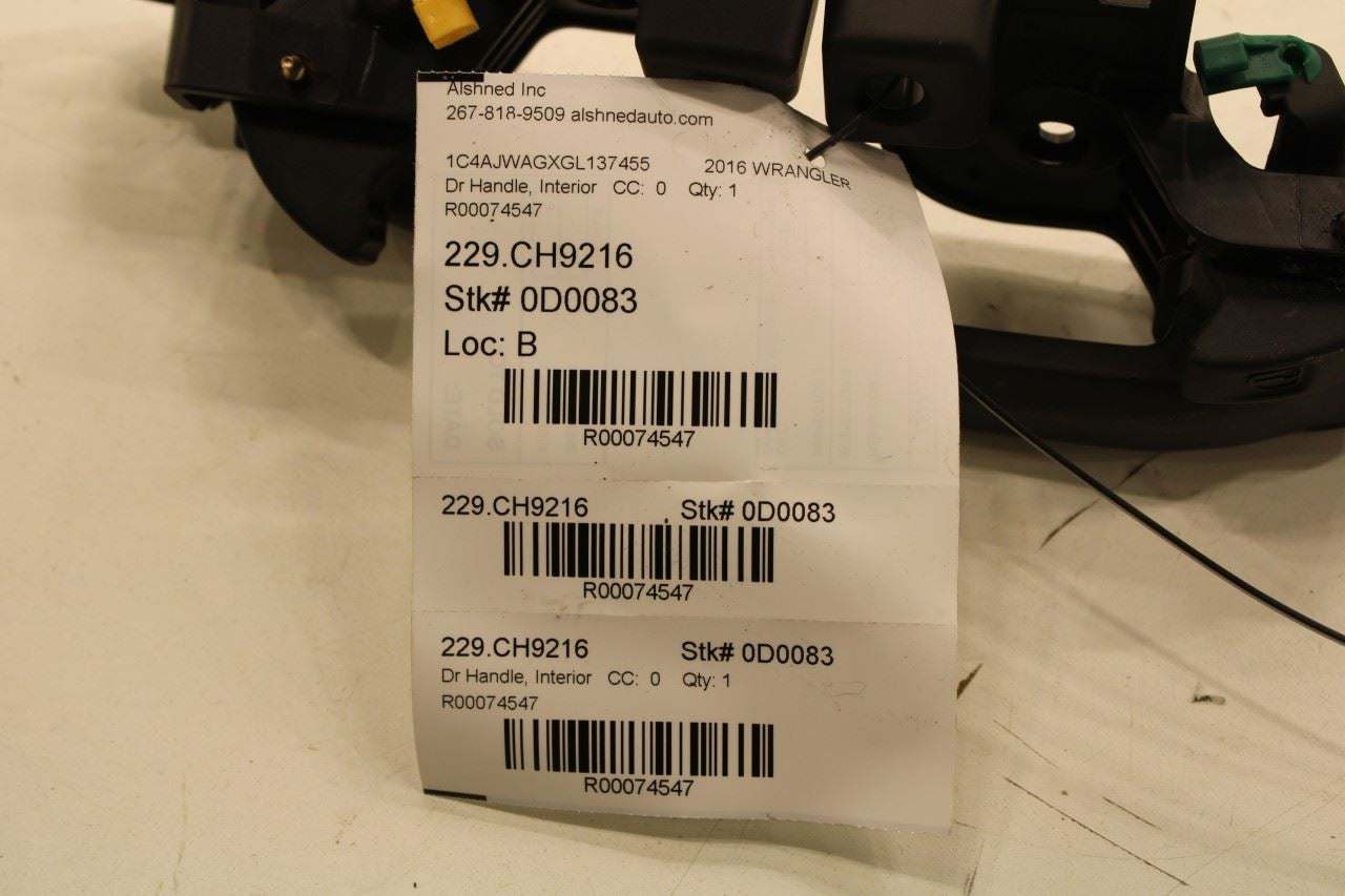 11-18 Jeep Wrangler Sport 2dr Front Right and Left Side Door Interior Handle Set - Alshned Auto Parts