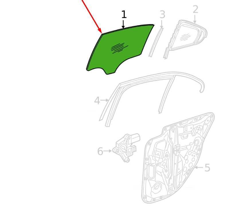 2015-2021 Mercedes-Benz C300 Rear Right Side Door Window Glass 2057352400 OEM - Alshned Auto Parts