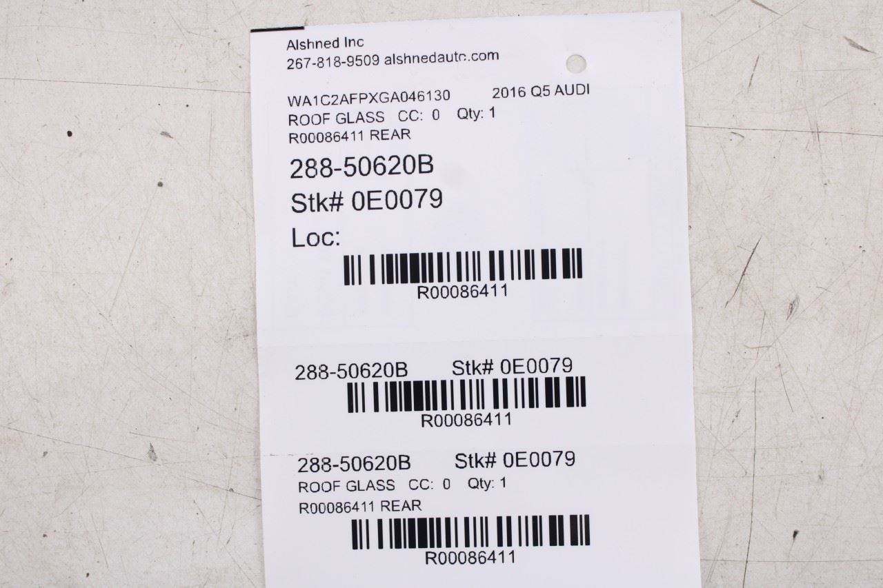 2012-2017 Audi Q5 Premium Sliding Roof Window Rear Sunroof Glass 8R0877056A OEM - Alshned Auto Parts