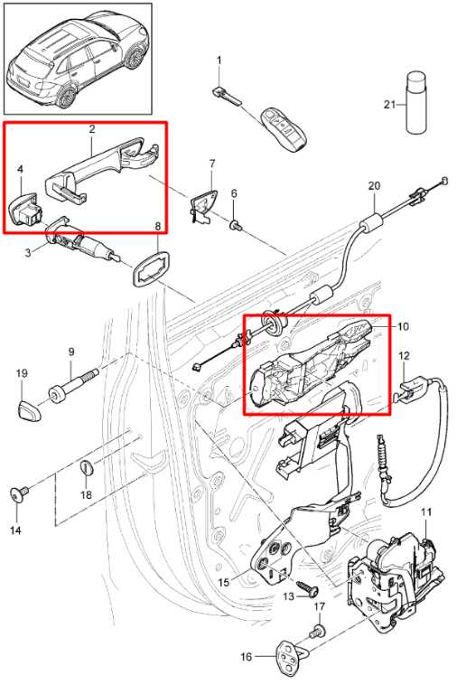 2011-18 Porsche Cayenne Platinum Front Passenger Right Side Door Exterior Handle - Alshned Auto Parts