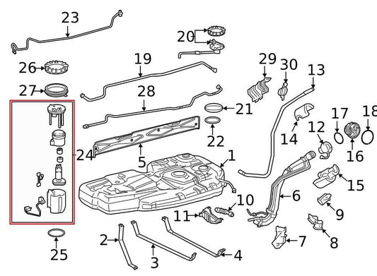 2016-2020 Toyota Sienna LE 3.5L In Tank Fuel Pump Assembly 77020-08070 OEM - Alshned Auto Parts