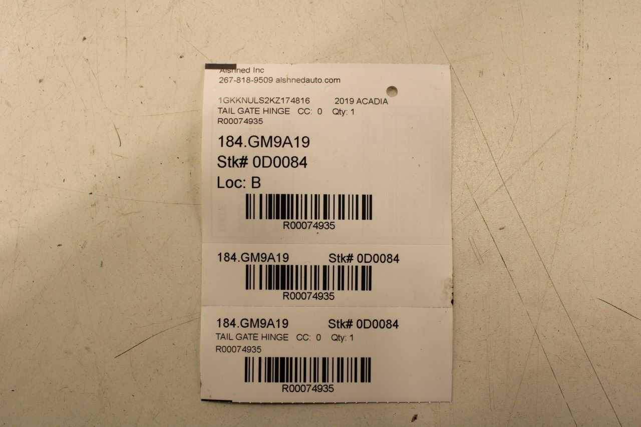 2017-23 GMC Acadia SLT-1 Rear Liftgate Right and Left Driver Side Hinge Set of 2 - Alshned Auto Parts