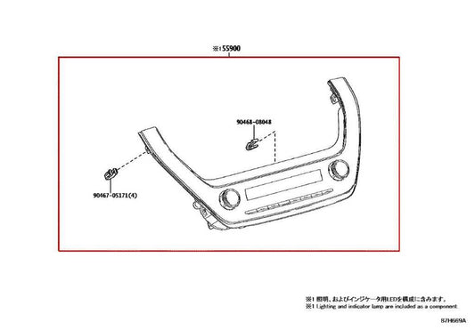 2022-2024 Toyota Corolla LE AC Heater Temperature Climate Control 55900-02M00 - Alshned Auto Parts
