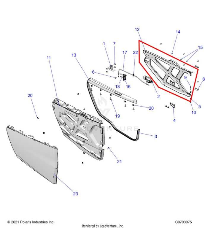 2024-25 Polaris RZR XP 1000 Ultimate Passenger Right Side Door Frame 5272539-458 - Alshned Auto Parts