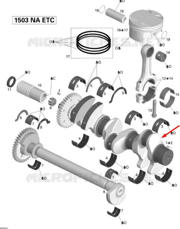 2010-2011 SeaDoo/BRP GTX IS (215) Engine Crankshaft 420819341 OEM1