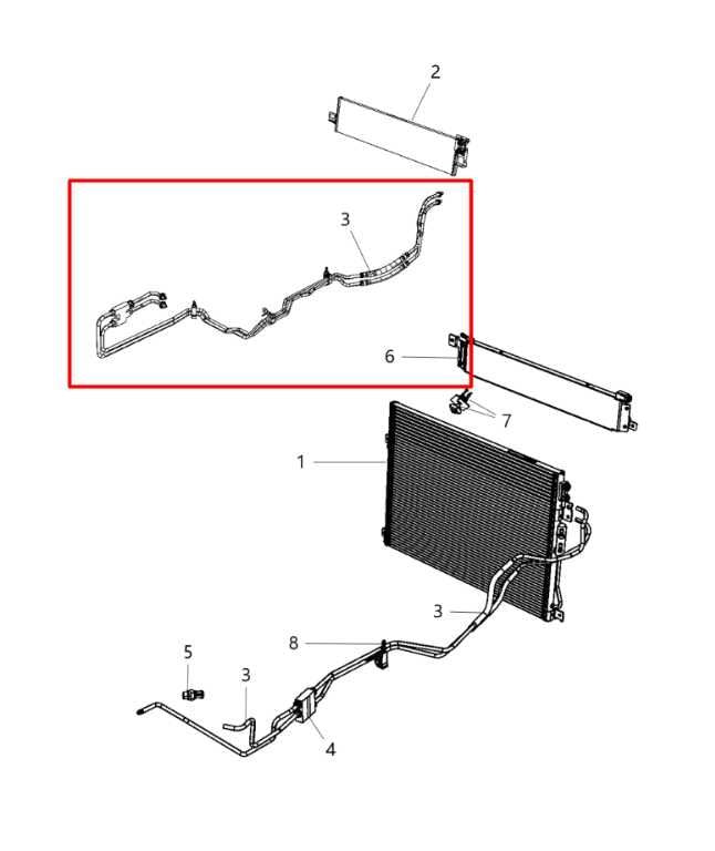 2015-17 Dodge Durango SXT Auto Transmission Oil Cooler Pressure and Return Line1
