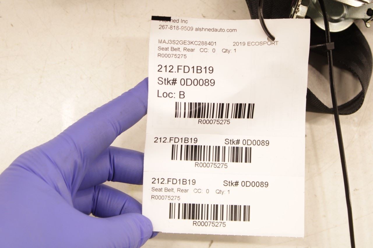 2018-22 Ford EcoSport SE 1.0L Rear Driver Left Side 2nd Row Seat Belt Retractor - Alshned Auto Parts