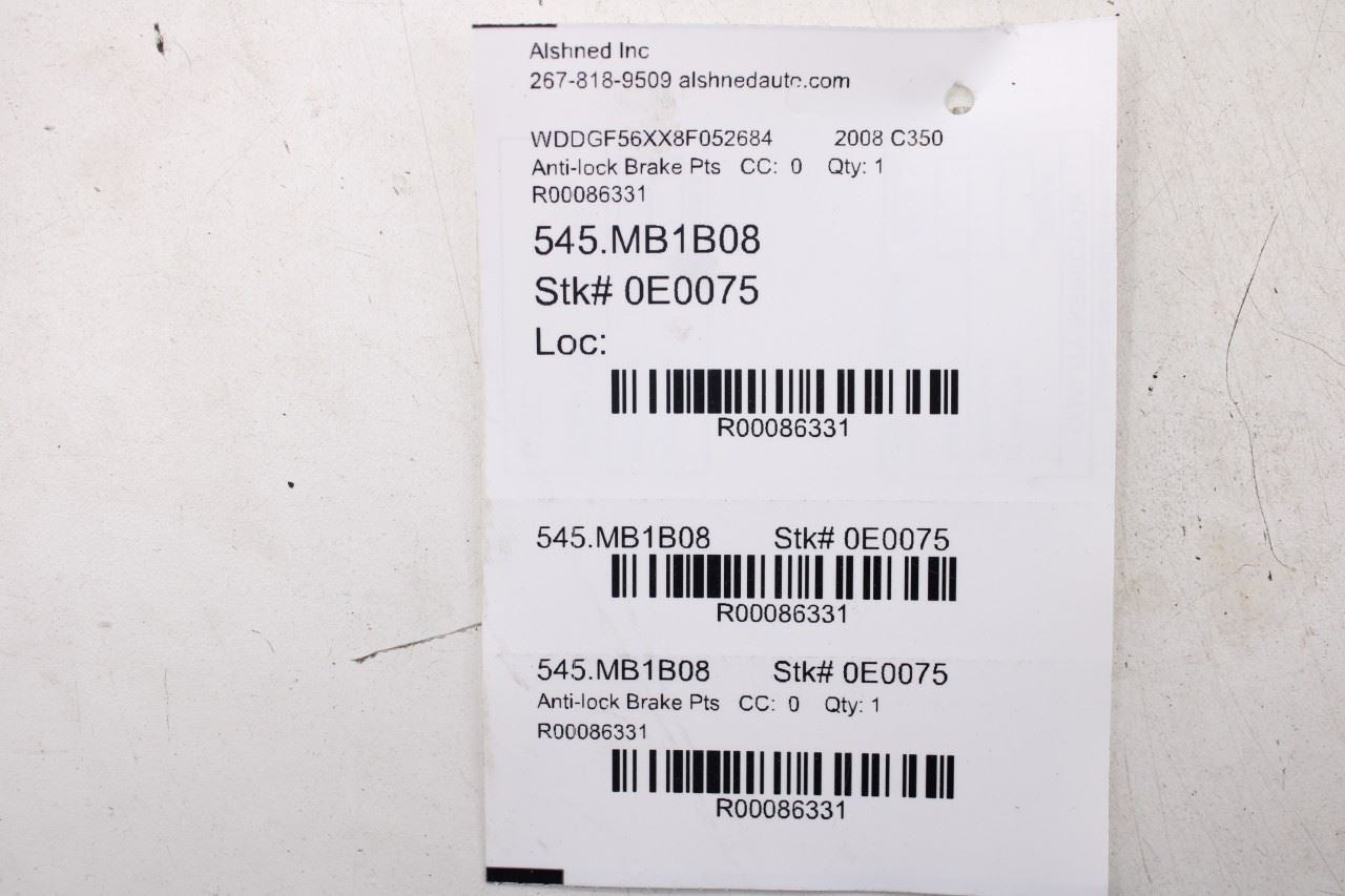 2008-2011 Mercedes-Benz C350 Sport 3.5L ABS Anti Lock Brake Pump Control Module - Alshned Auto Parts