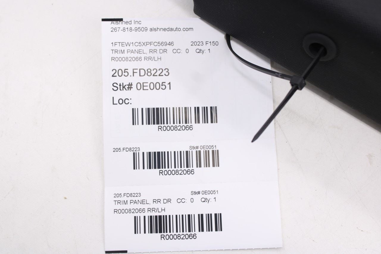 21-25 Ford F150 XLT Supercrew Rear Left Side Door Trim Panel ML3B-16642A55-A OEM23