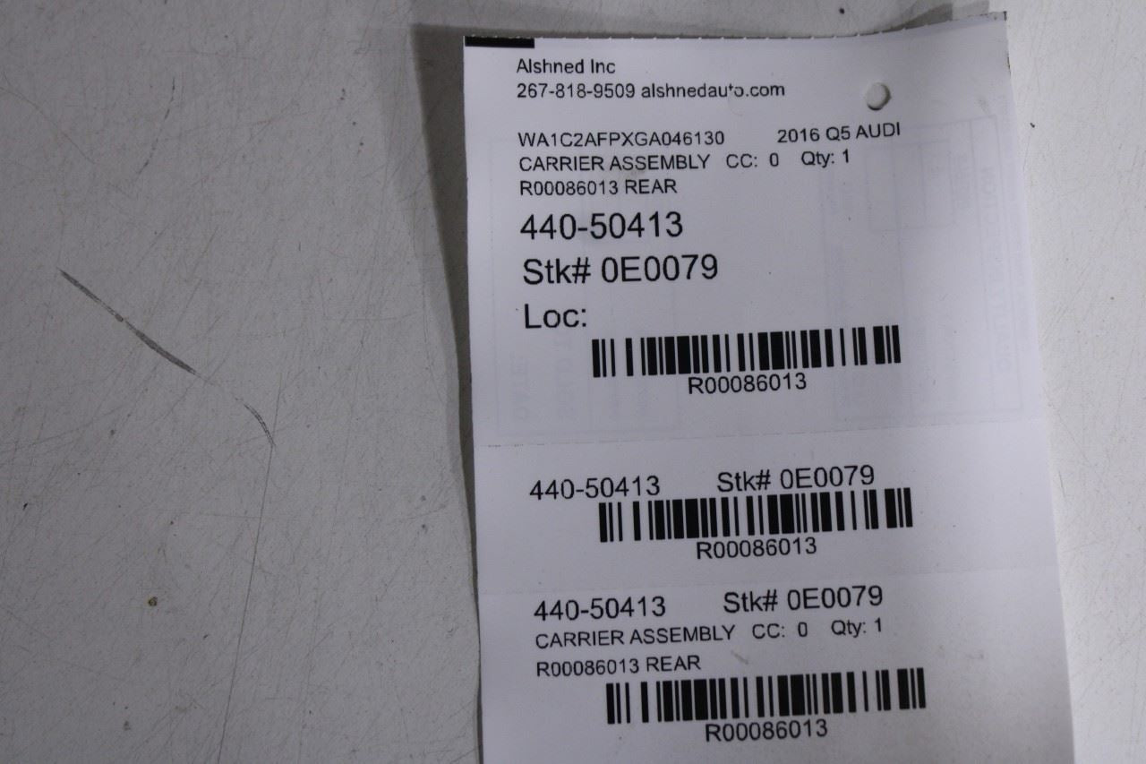 2009-2020 Audi Q5 Premium AWD Rear Axle Differential Carrier Opt KHR 0BD500043G10
