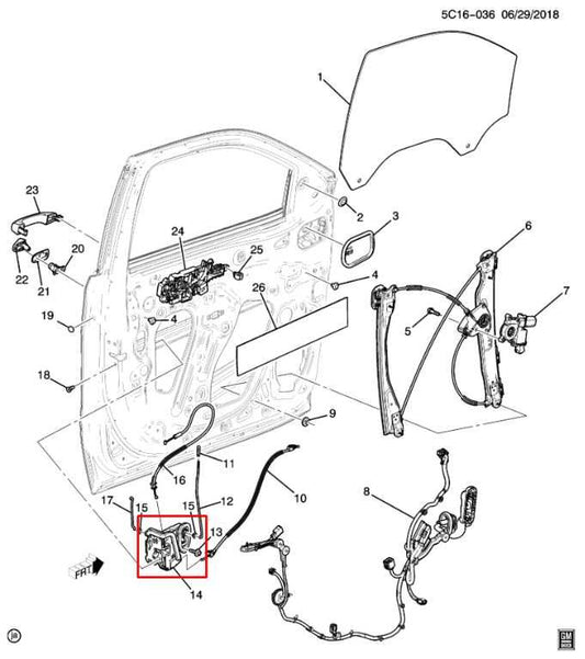 2019-2024 Chevrolet Silverado LT-L Front Right Side Door Lock Latch Actuator - Alshned Auto Parts