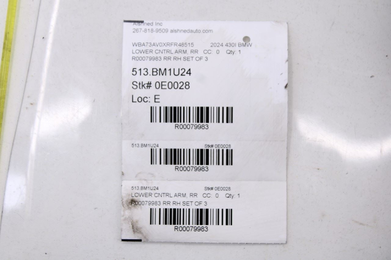 23-25 BMW 430i xDrive Gran Coupe AWD Rear Right Lower and Upper Control Arm Set - Alshned Auto Parts