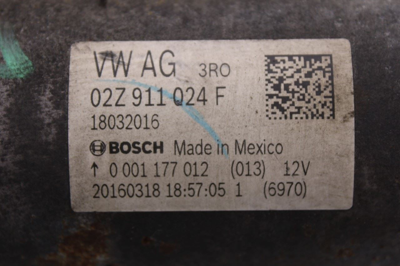 2014-2018 Volkswagen Jetta Sport 1.8L Engine Starter Motor 02Z-911-024-F OEM2