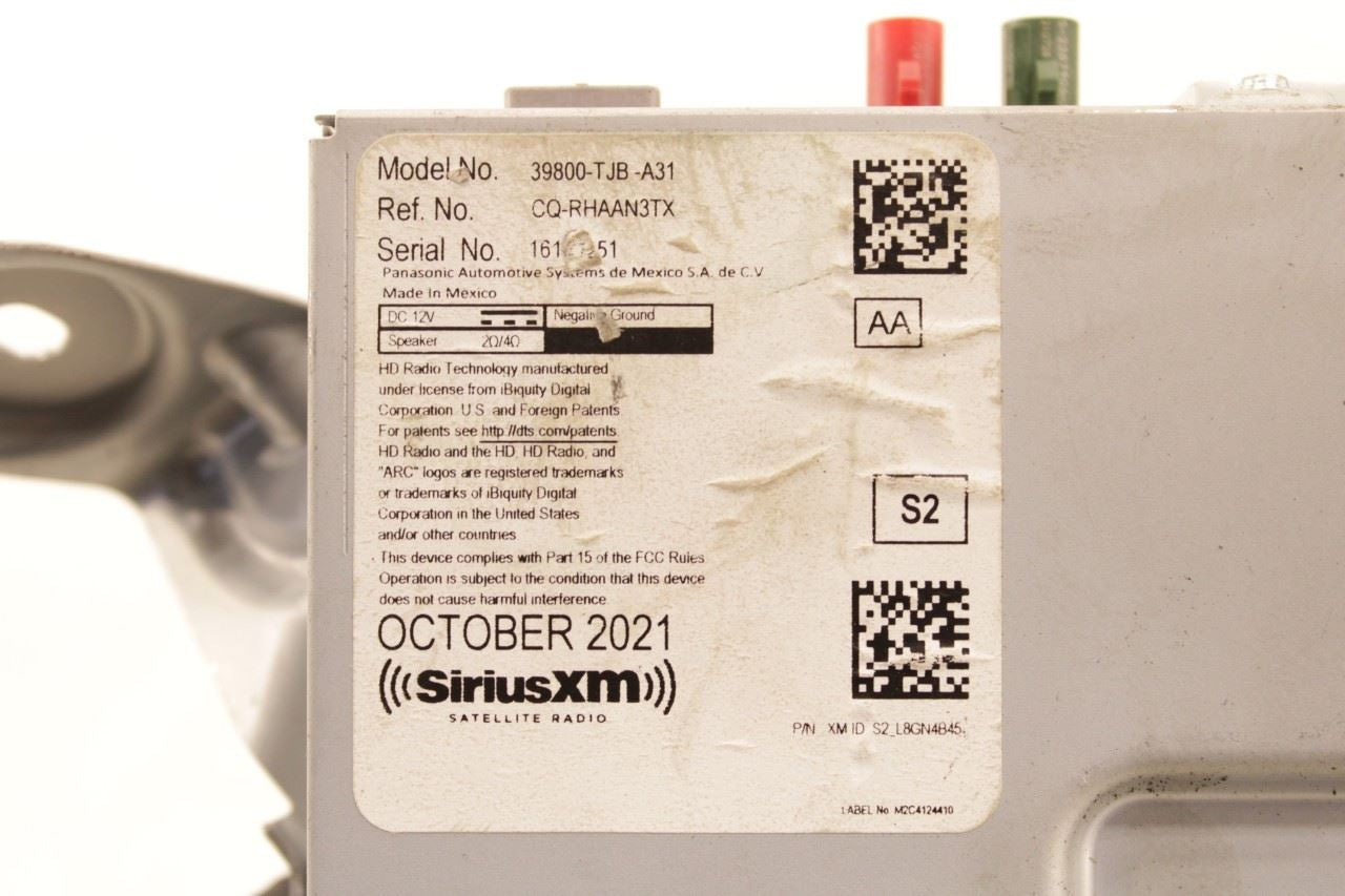 2021 Acura RDX SH-AWD Panasonic SiriusXm Satellite Radio Tuner 39800-TJB-A31 OEM - Alshned Auto Parts