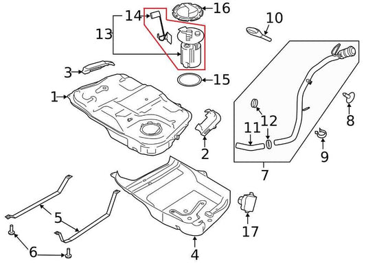 2017-2020 Lincoln MKZ Reserve 2.0L AWD In Tank Fuel Pump Assembly HG93-9H307-BC - Alshned Auto Parts
