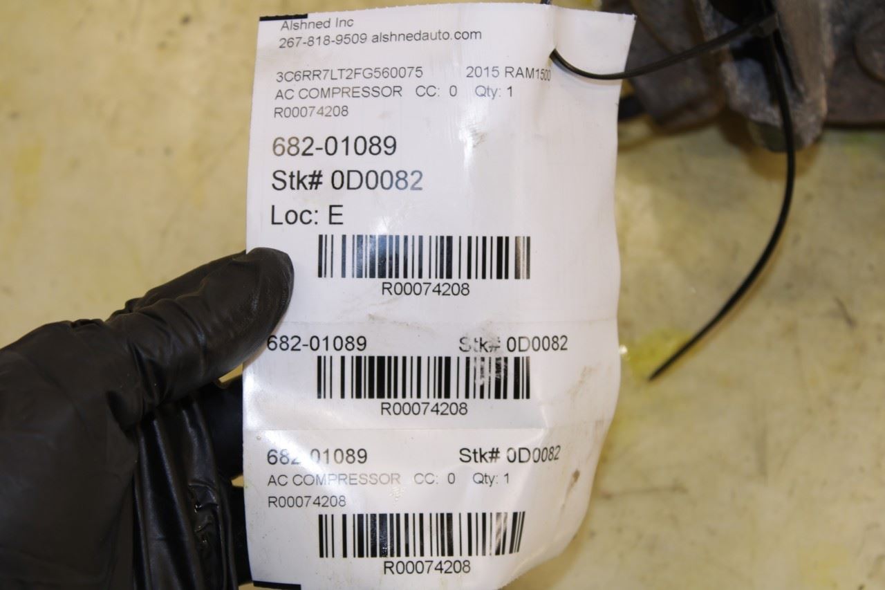 2014-2018 RAM 1500 Big Horn 5.7L AC Air Conditioner Compressor 68140664AD OEM - Alshned Auto Parts