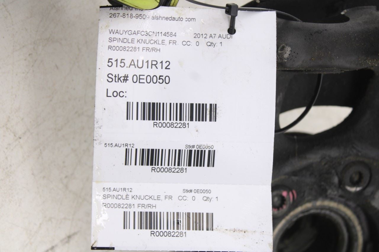 2012-18 Audi A7 Premium 3.0L AWD Front Suspension Right Side Spindle Knuckle Hub11