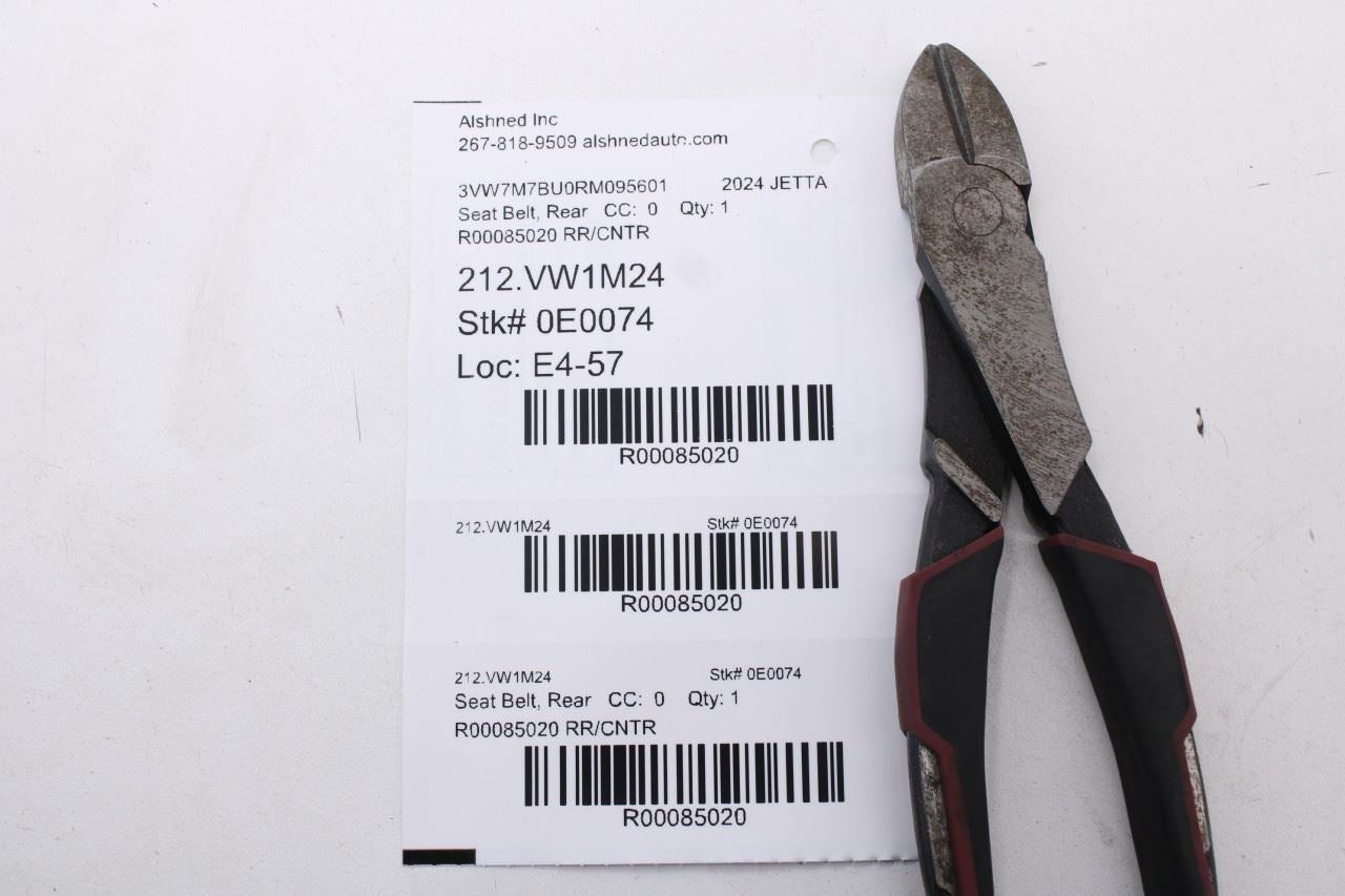 19-25 Volkswagen Jetta SE 1.5L Rear Center 2nd Row Seat Belt Retractor w/ Buckle11
