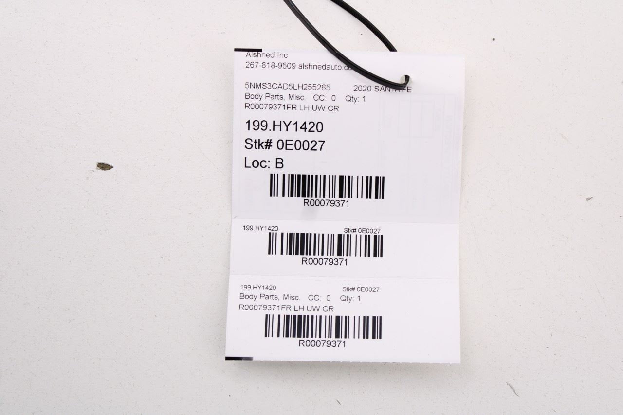 2019-2023 Hyundai Santa Fe Front Left Door B Pillar Molding 82250S1000 *ReaD - Alshned Auto Parts