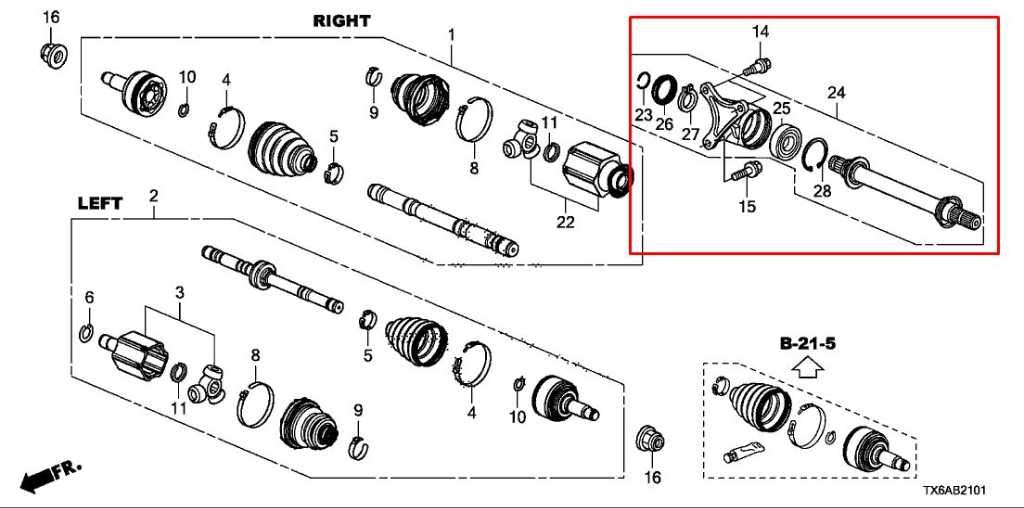 2015-2022 Acura ILX Technology A-Spec FWD Front Right CV Intermediate Axle Shaft - Alshned Auto Parts
