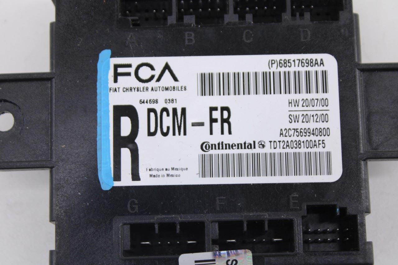 2021 RAM 1500 Big Horn Front Right Passenger Side Door Control Module 68517698AA8