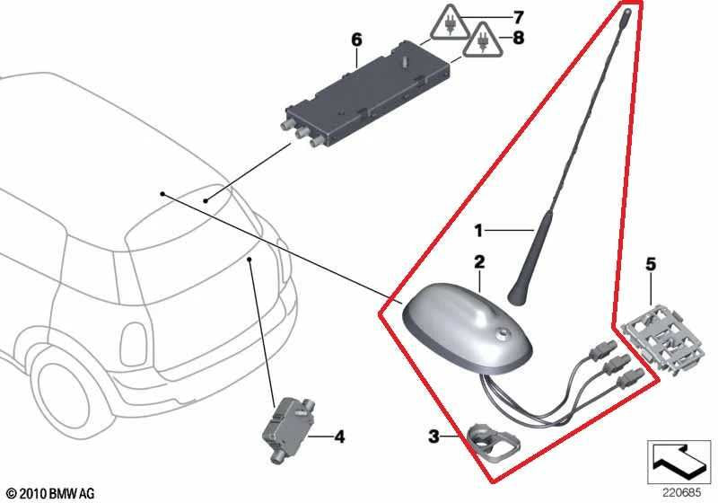 2010-2016 Mini Countryman Cooper S Roof Exterior Aerial Radio Antenna 98038491