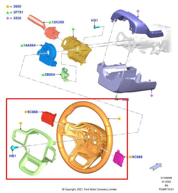 22-24 Ford Expedition MAX XLT 3.5L 4WD Steering Wheel Leather w/ Control Buttons - Alshned Auto Parts