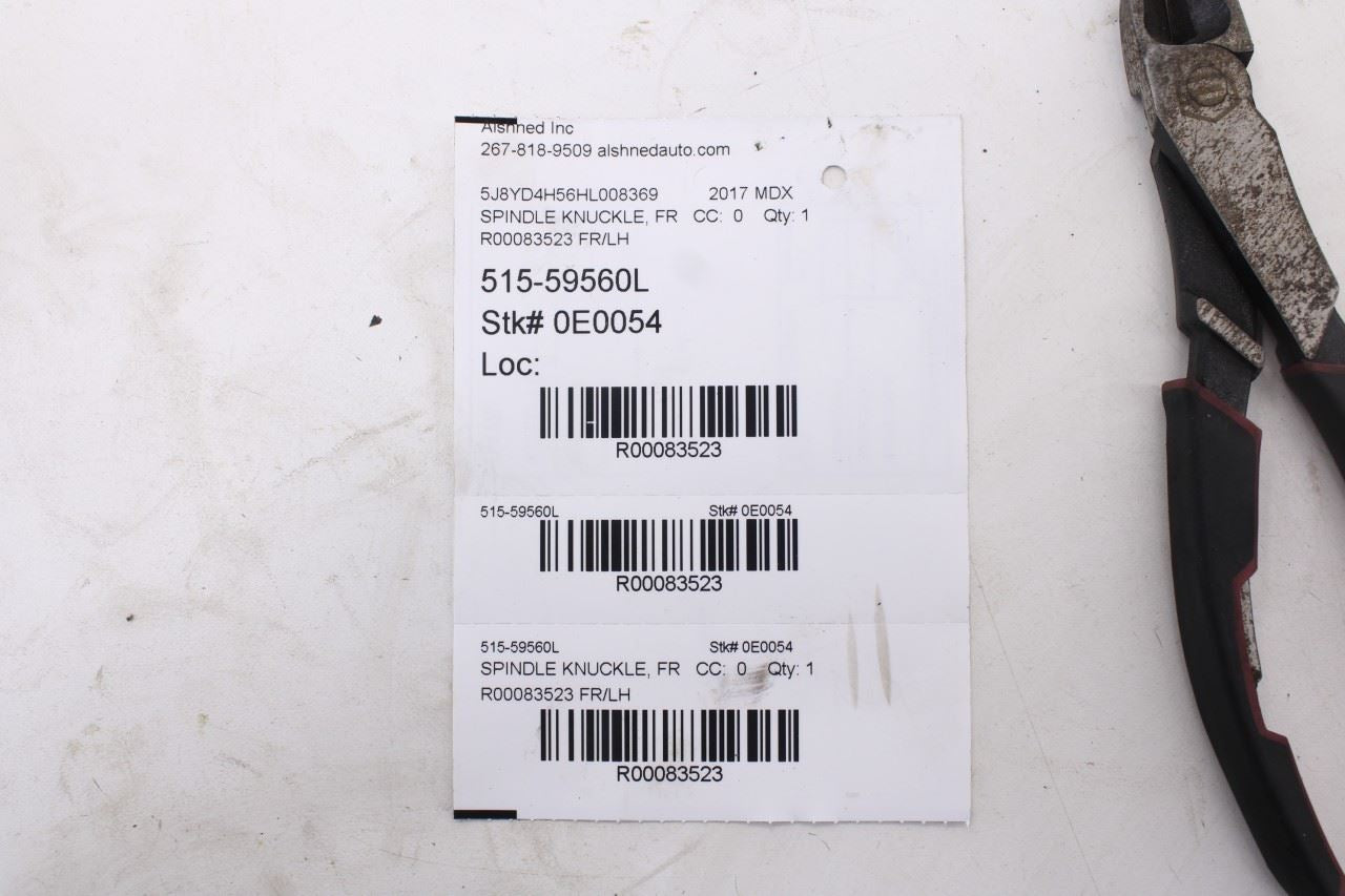 2014-2020 Acura MDX w/Technology Pkg Front Left Driver Side Spindle Knuckle Hub14