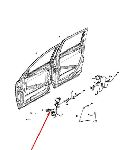 2018-2020 Ram 1500 Classic Front Left Side Door Wire Harness 68365303AB OEM - Alshned Auto Parts
