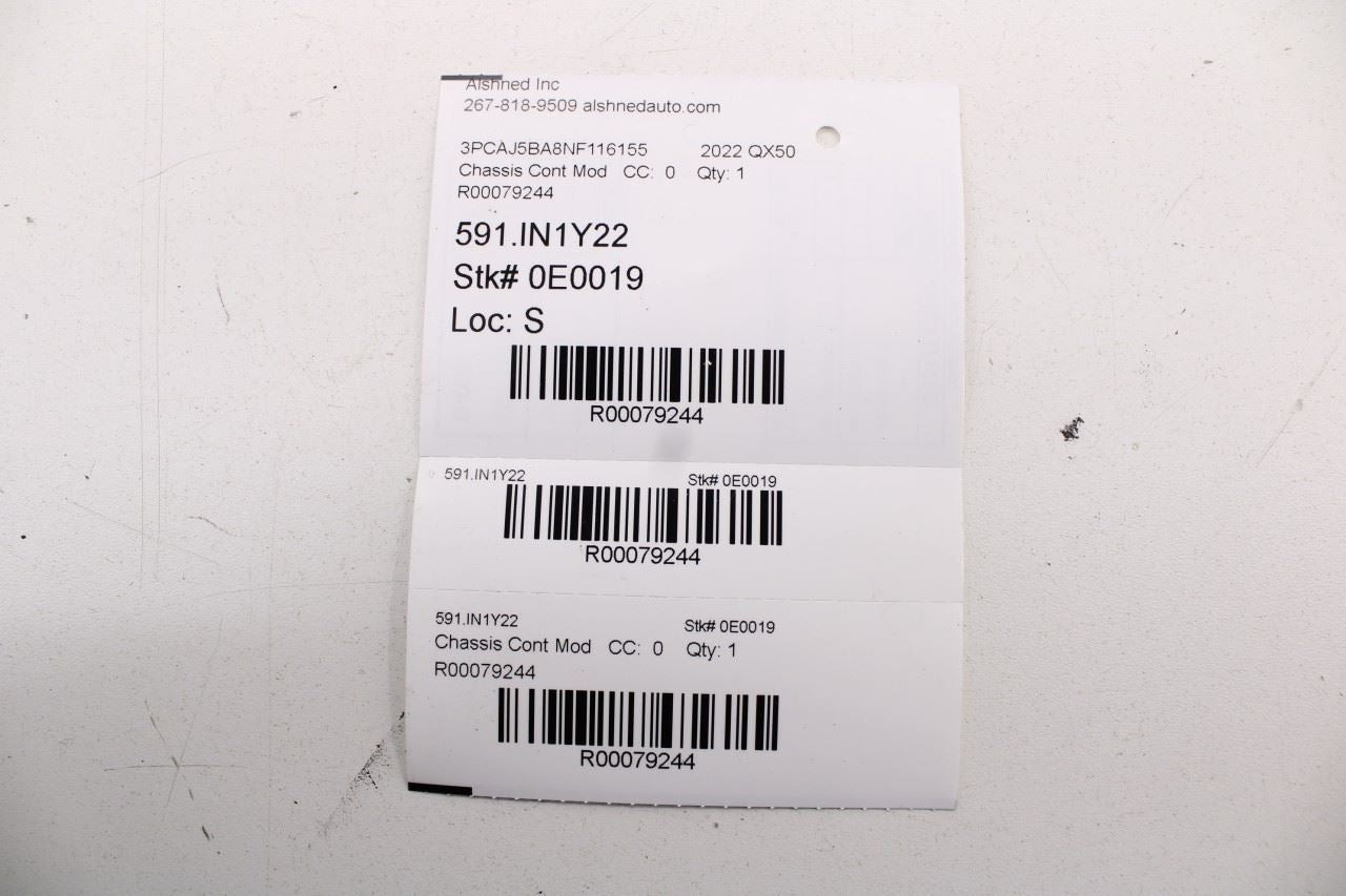22-2025 Infiniti QX50 LUXE Active Noise Computer Control Module 281D1-9CM0A OEM - Alshned Auto Parts