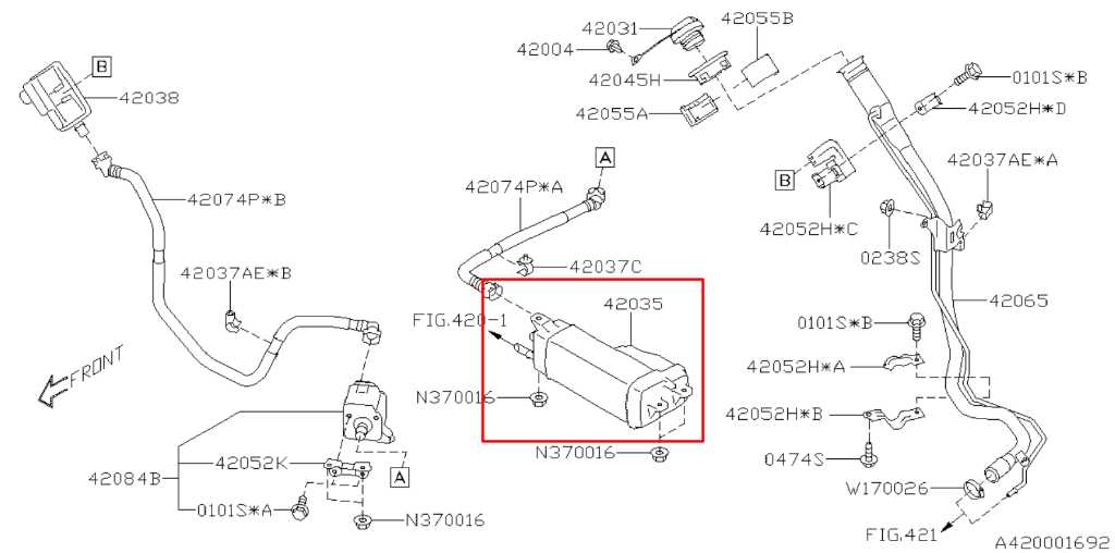 2019-21, 24-25 Subaru Ascent Fuel Vapor Evaporator Emission Canister 42035XC00A - Alshned Auto Parts