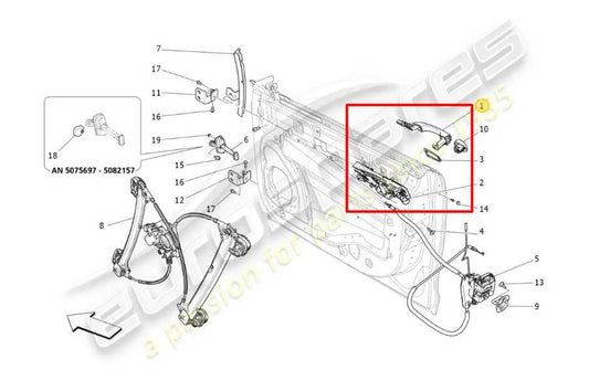 14-21 Maserati Ghibli S Q4 3.0L AWD Front Driver Left Side Door Exterior Handle - Alshned Auto Parts