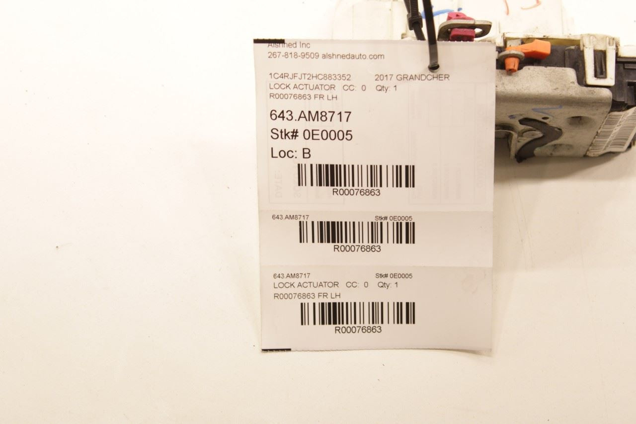 11-2022 Jeep Grand Cherokee Summit Front Left Door Lock Latch Actuator 4589921AG - Alshned Auto Parts