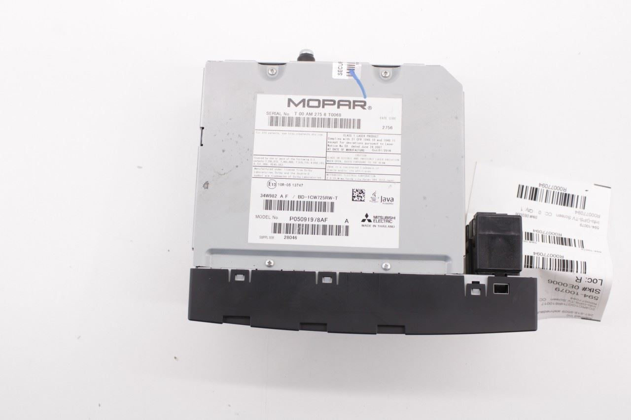 2017-2021 Chrysler Pacifica Limited Mitsubishi Blu-Ray DVD Player 05091978AF OEM - Alshned Auto Parts