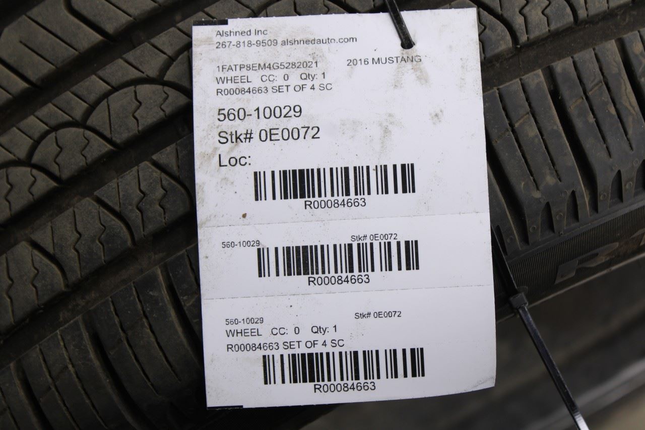 15-17 Ford Mustang Conv V6 Alloy Wheel Tire Pirelli P7 AS Plus 3 235/50R18 Set 422