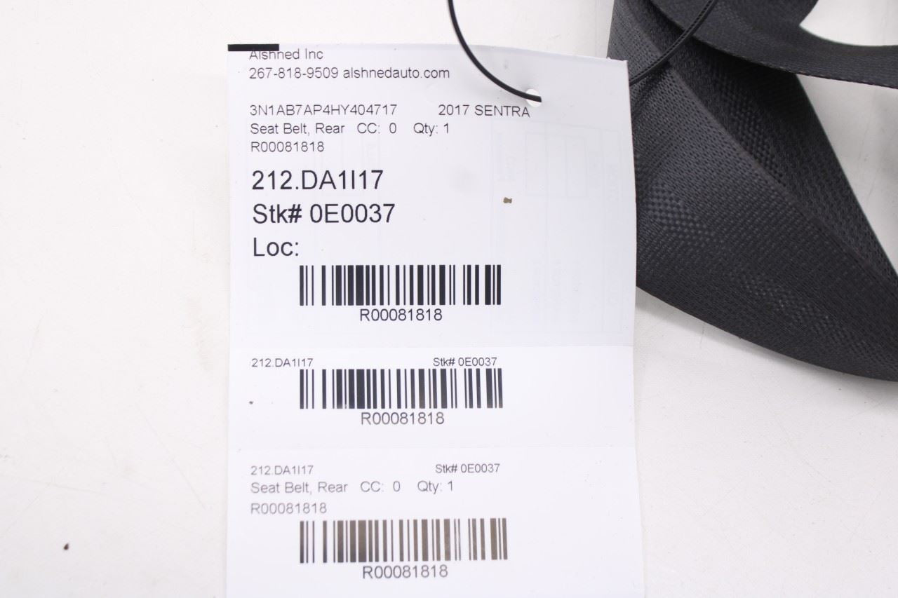 13-19 Nissan Sentra SV 1.8L Rear Left or Right Side 2nd Row Seat Belt Retractor - Alshned Auto Parts
