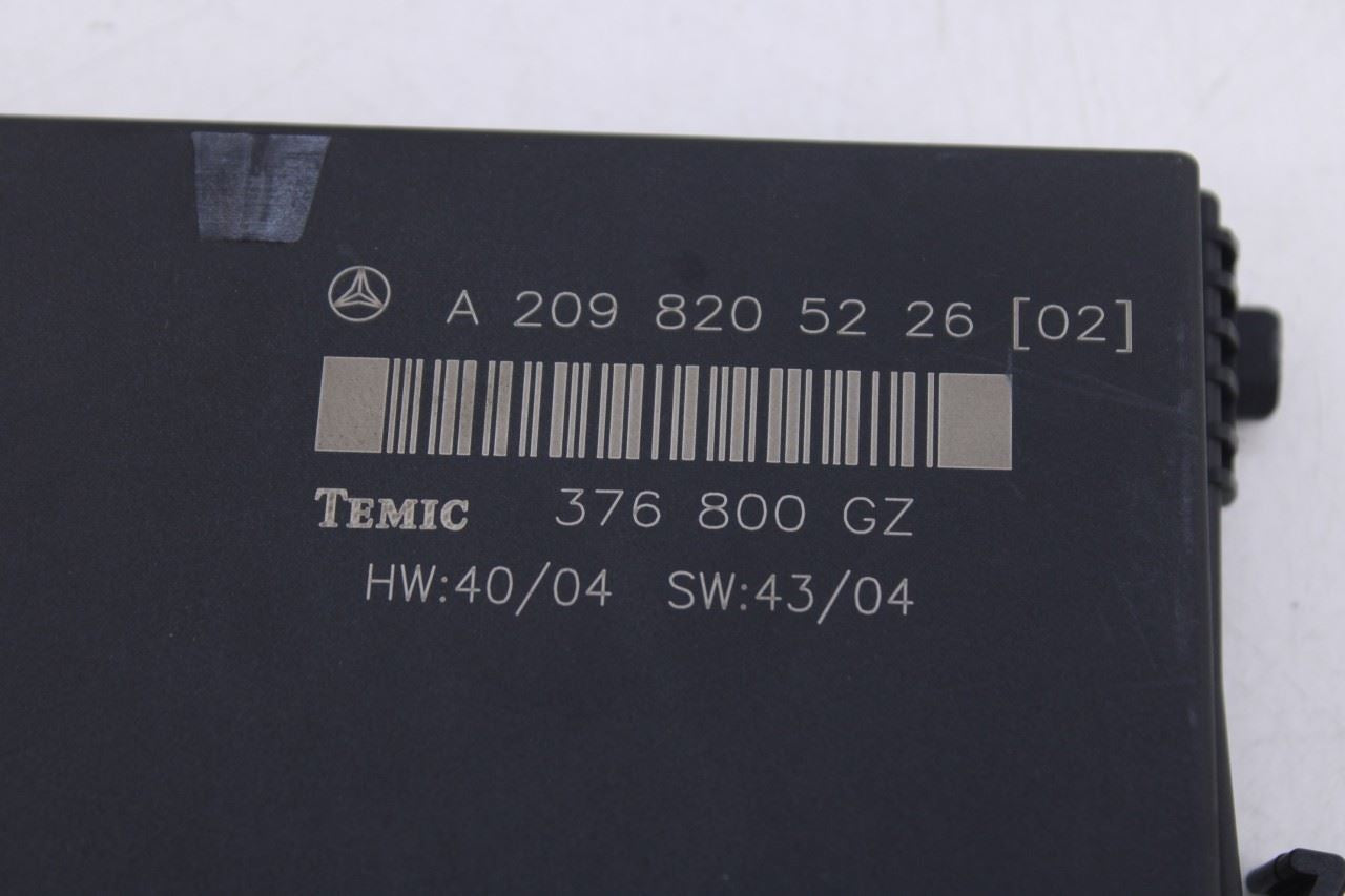 2006-2009 Mercedes-Benz CLK 350 Rear Temic Computer Control Module 209-820-52-26 - Alshned Auto Parts