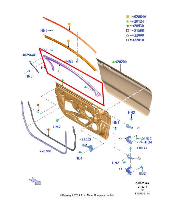 15-23 Ford Mustang GT Right Side Upper Door Glass Run Channel Weather-strip Seal - Alshned Auto Parts