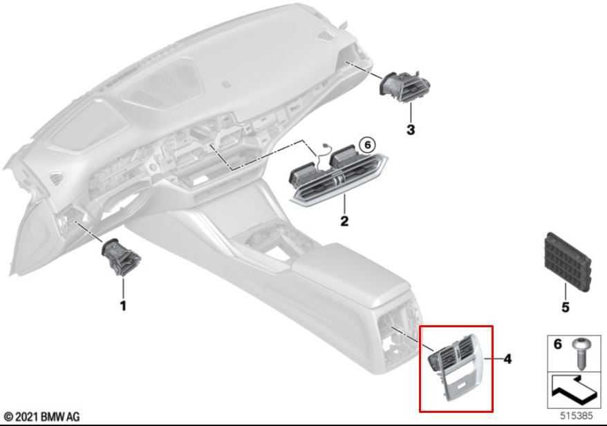 23-24 BMW 430i Gran Coupe xDrive Console Back Panel w/ Heater Control and Vents - Alshned Auto Parts
