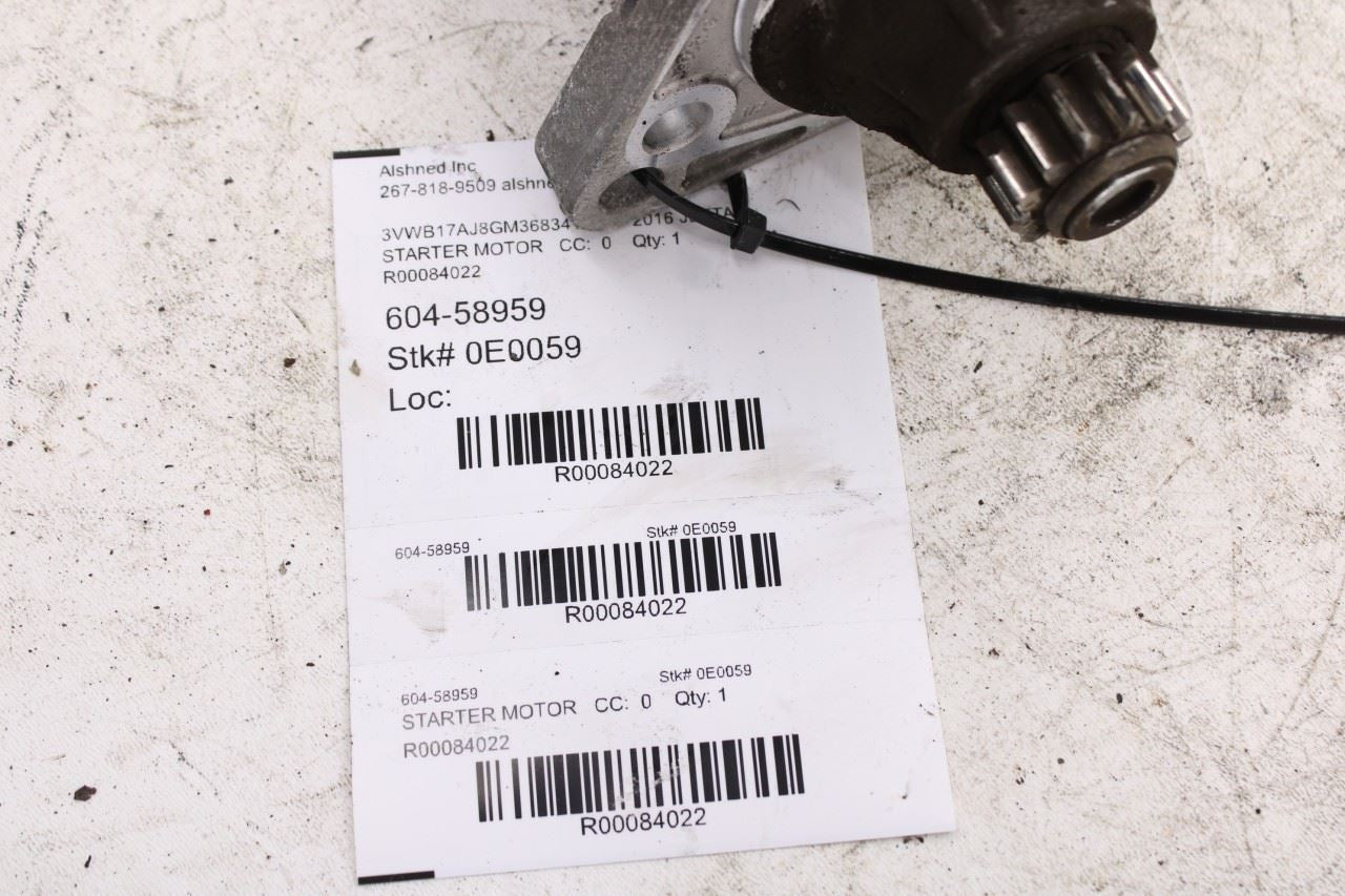 2014-2018 Volkswagen Jetta Sport 1.8L Engine Starter Motor 02Z-911-024-F OEM12